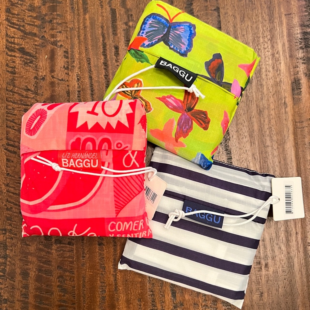 🌟 3 Brand New BAGGU Bags